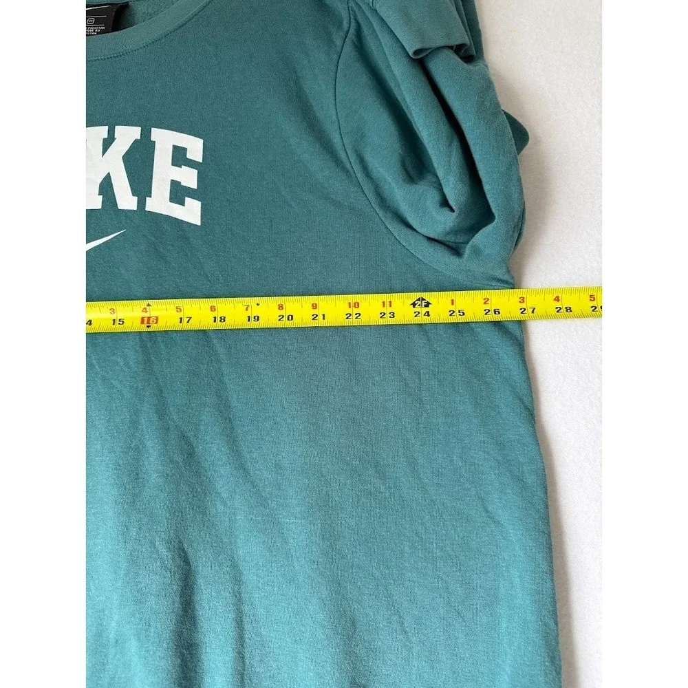 Nike Sweatshirt Men 2X Green Crew Neck Big Logo Pullover Casual Long Sleeve - Picture 8 of 13